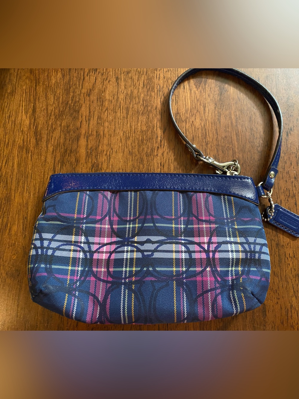 Coach Poppy Plaid wristlet - Picture 2 of 9